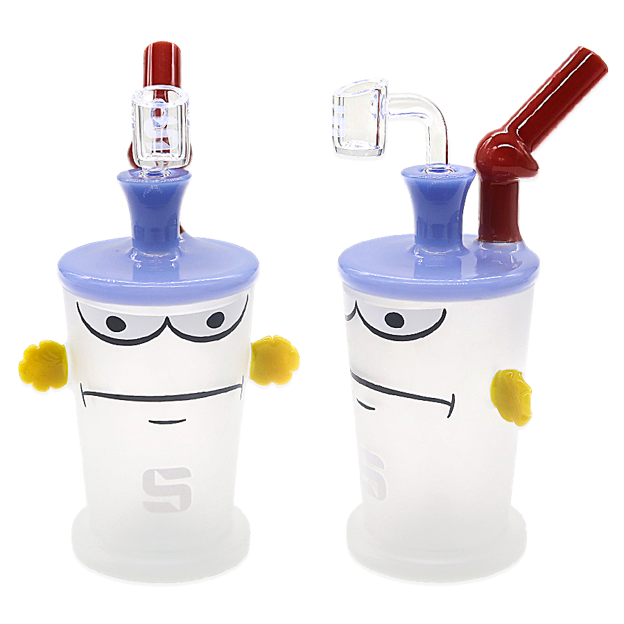 Silo Frosted Look Cup With Straw Waterpipe (SILO-153) | 8 inches | Assorted Colors product image